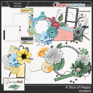 A Slice of Happiness Clusters by ScrapChat Designs