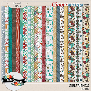 Girlfriends - Papers by Lisa Rosa Designs