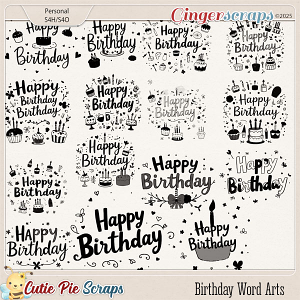 Birthday Word Art VOL-05