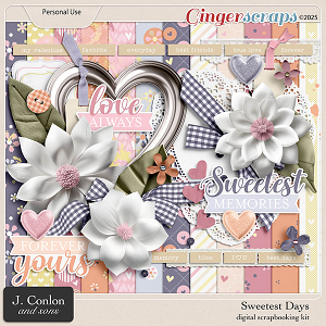 Sweetest Days Digital Scrapbooking Kit by J. Conlon and Sons