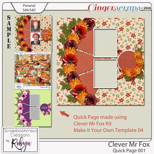 Clever Mr Fox Quick Page 05 by Scrapbookcrazy Creations