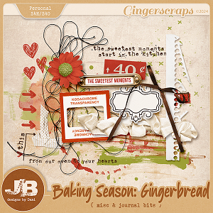 Baking Season: Gingerbread Misc & Journal Bits by JB Studio