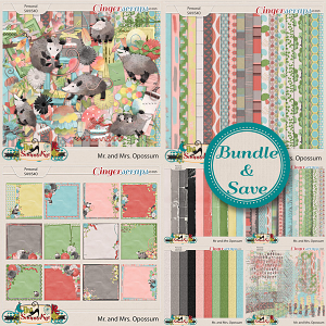 Mr. and Mrs. Opossum Bundle by The Scrappy Kat
