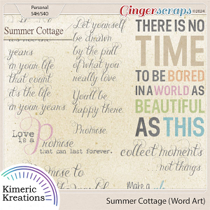 Summer Cottage Word Art 1 by Kimeric Kreations