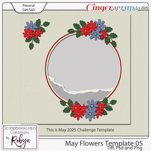 May Flowers Template 05 by Scrapbookcrazy Creations