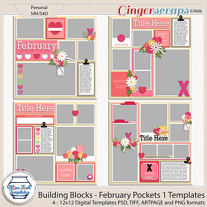 Building Blocks - February Pockets 1 by Miss Fish