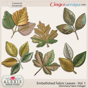 CU - Embellished Fabric Leaves Vol. 1