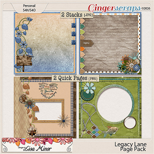 Legacy Lane Page Pack from Designs by Lisa Minor