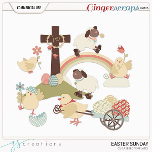 Easter Sunday Layered Templates (CU) by GS Creations