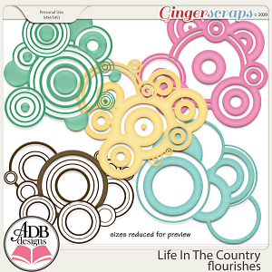 Life In The Country Flourishes by ADB Designs
