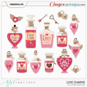 Love Charms Layered Templates (CU) by GS Creations