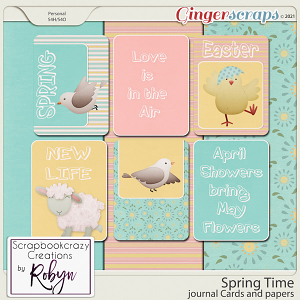 Spring Time Journal Cards and papers by Scrapbookcrazy Creations