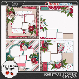 Christmas Is Coming - QUICK PAGES by Twin Mom Scraps