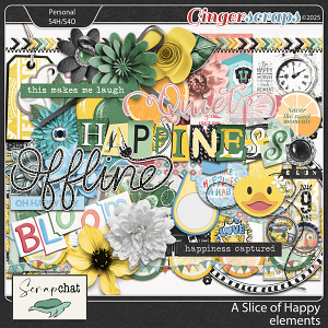 A Slice of Happiness Elements by ScrapChat Designs