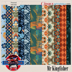 Mr Kingfisher Patterned Paper By The Brit Chick