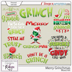 Merry Grinchmas Word Art by Scrapbookcrazy Creations