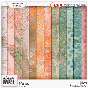 Lilies Blended Papers by Aimee Harrison