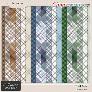Trail Mix Plaid Papers by J. Conlon and Sons