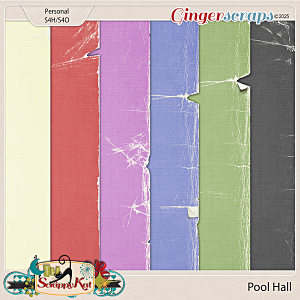 Pool Hall Torn Papers by The Scrappy Kat