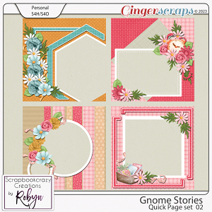 Gnome Stories Quick Page set 02 by Scrapbookcrazy Creations