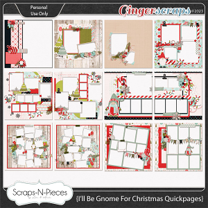 I'll Be Gnome For Christmas Quickpages by Scraps N Pieces 
