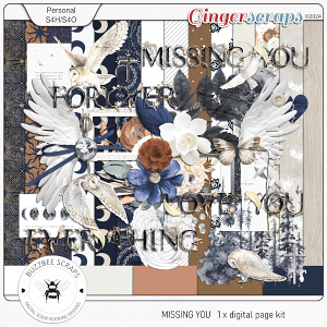 Buzzbee Scraps: Missing You Page Kit