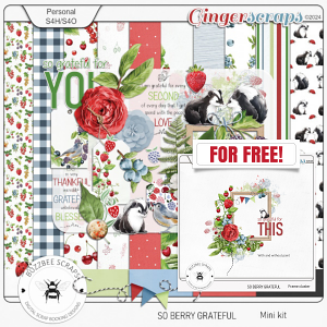 Buzzbee Scraps: So Berry Grateful Mini Kit