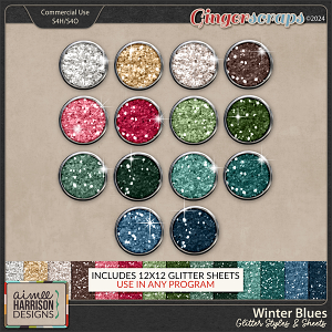 Winter Blues Glitters by Aimee Harrison