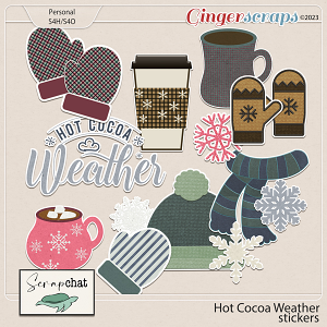 Hot Cocoa Weather Stickers by ScrapChat Designs