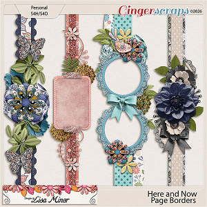Here and Now Page Borders from Designs by Lisa Minor