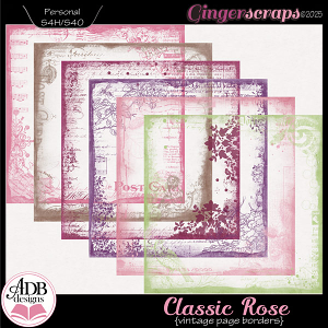 Classic Rose Page Borders by ADB Designs