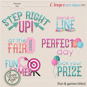Fun & Games Titles by Chere Kaye Designs 