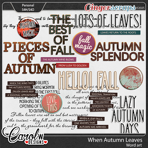 When Autumn Leaves-Word art