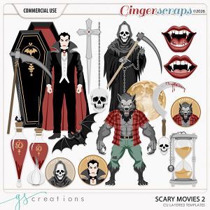 Scary Movies2 Layered Templates (CU) by GS Creations
