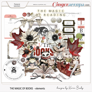 Buzzbee Scraps: The Magic Of Books Elements