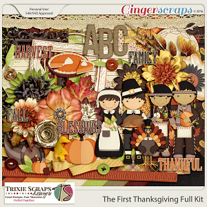 The First Thanksgiving Full Kit by Trixie Scraps Designs