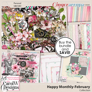 Happy Monthly-{February} Collection+Free Template