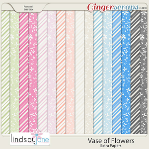 Vase of Flowers Extra Papers by Lindsay Jane