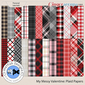 My Messy Valentine Plaids by Wetfish Designs  