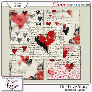 Our Love Story Blended Papers by Scrapbookcrazy Creations