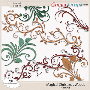 Magical Christmas Woods Swirls- By Adrienne Skelton Design  