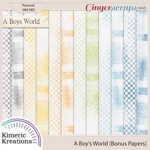 A Boys World Bonus Papers by Kimeric Kreations