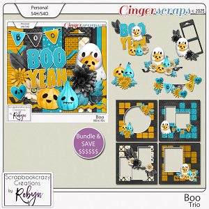 Boo Trio by Scrapbookcrazy Creations