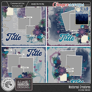 Nocturnal Creatures [Page Templates-CU OK] by Cindy Ritter Designs and Aimee Harrison 