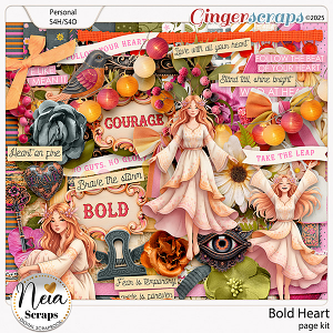 Bold Heart - Page Kit - by Neia Scraps Bold Heart - Page Kit - by Neia Scraps
