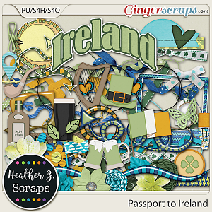 Passport to Ireland ELEMENTS by Heather Z Scraps
