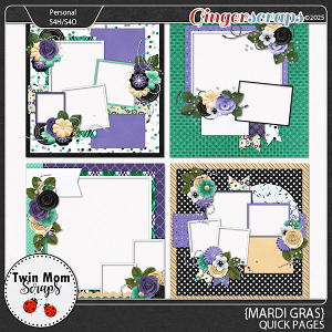 Mardi Gras - QUICK PAGES by Twin Mom Scraps