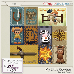 My Little Cowboy Pocket Cards by Scrapbookcrazy Creations