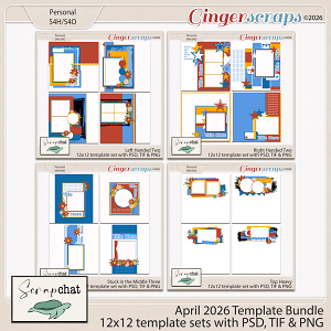 April 2026 Template Bundle by ScrapChat Designs