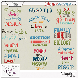 Adoption Word Art by Scrapbookcrazy Creations